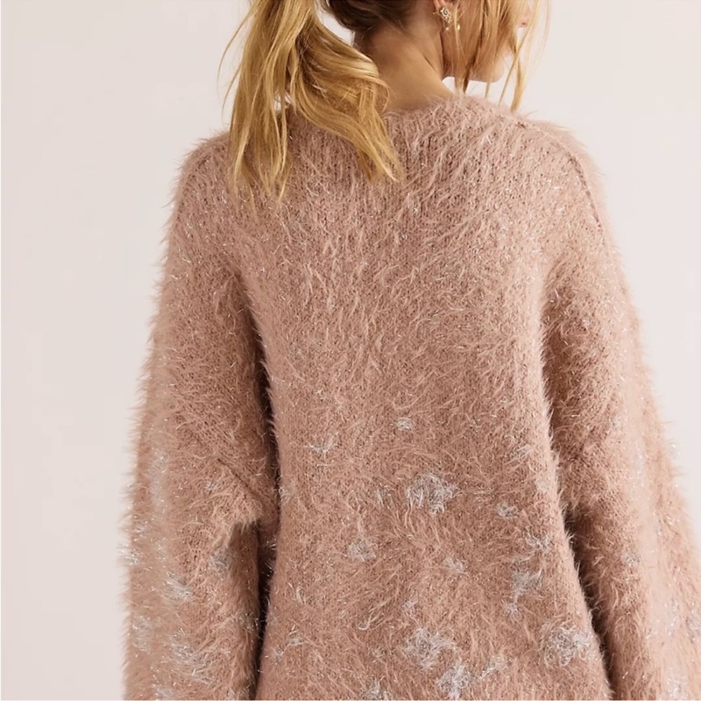 NWT! FP Free People Wish Fuzzy Cardi Sz Small - Picture 3 of 3